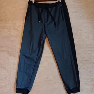 Express Mens Gray & Black Colorblock Jogger Pants  Size M- Vintage early 2000s